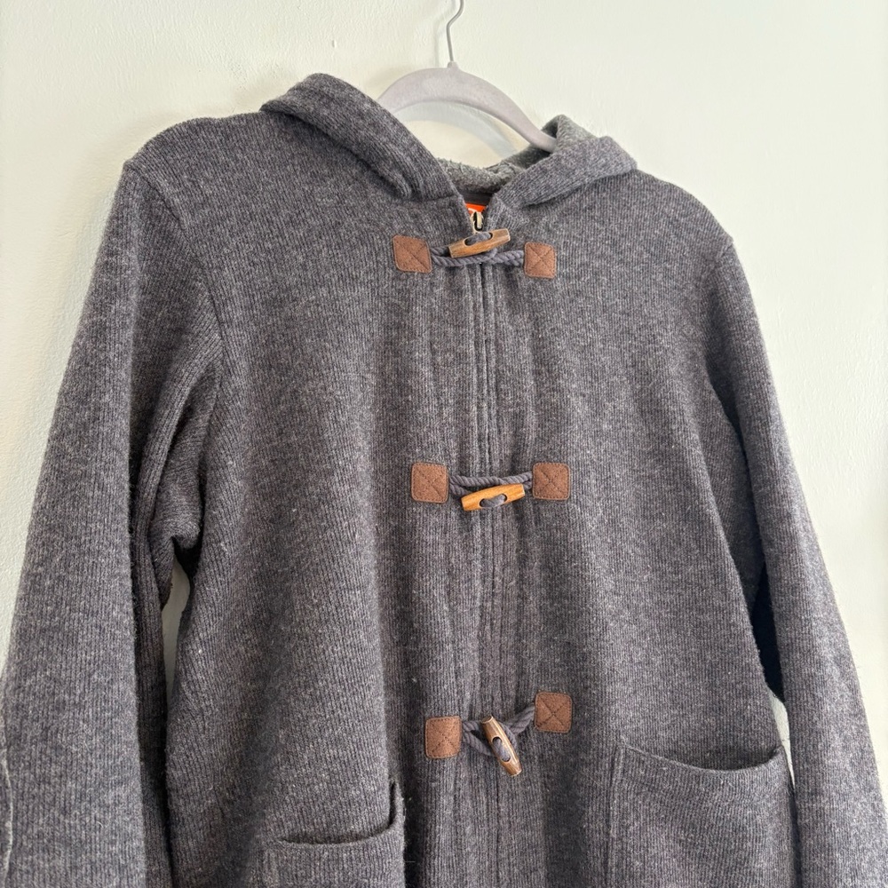 MERRELL Women's M medium Gray Toggle Zip Hooded Coat soft